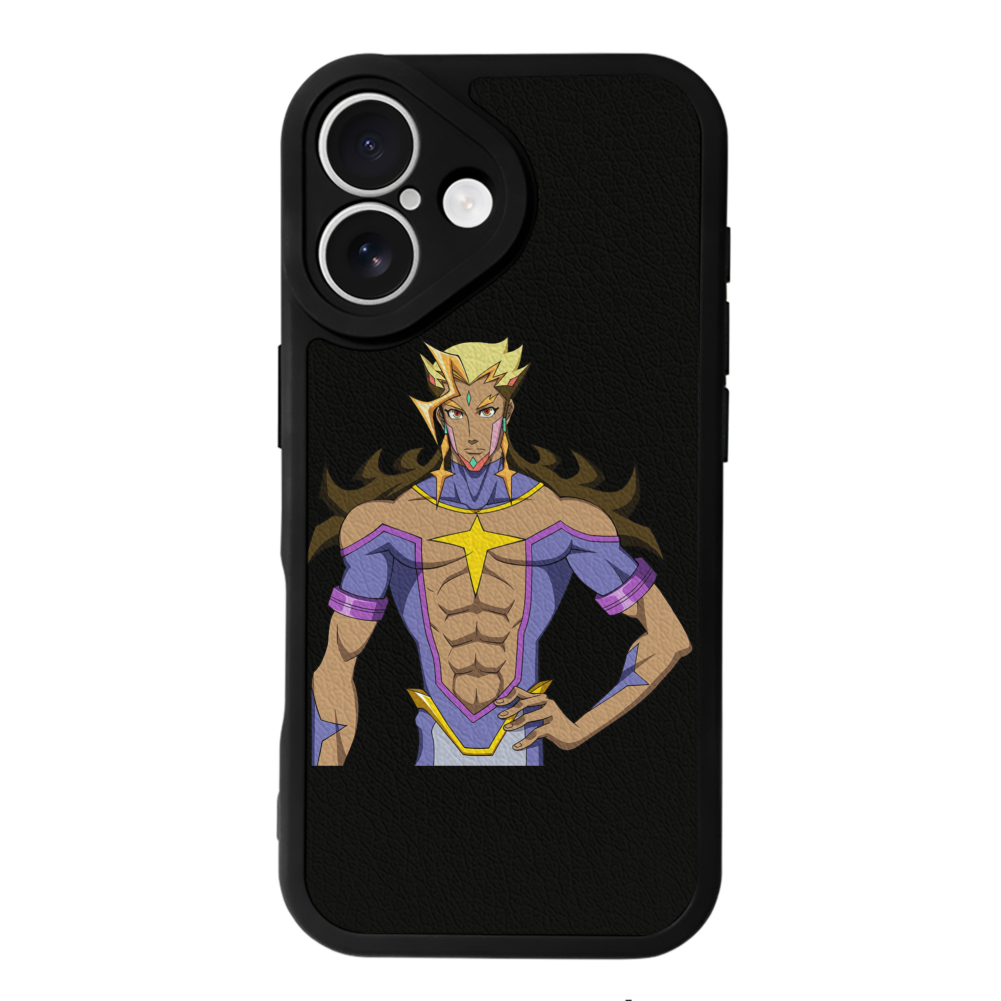 （画像用） 遊☆戯☆王 Yu-Gi-Oh! 【iPhone 16シリーズ対応】シリコンスマホケース（レザー調） 材質：シリコン